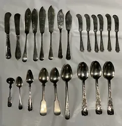 Vintage Mixed Lot of Silverplate Silverware Flatware Spoons Forks, Baby Flatware. Some silver plated, some not. Shipped...