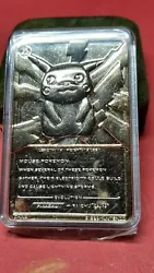 This vintage 1999 Pikachu trading card is a must-have for any Pokemon collector. The card features a 23k gold plated...