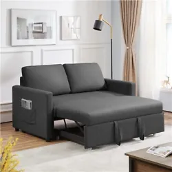 【Specifications】Color: Dark Gray; Material: Polyester, Foam, Plywood, Metal; Sofa Overall Dimensions (w/o back...