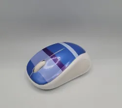 Logitech Design Collection Blue Purple Striped M317 Wireless Optical Mouse. Tested works  No battery included See...