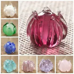 Size: 12x10mm. Finished: Handmade Lampwork. Material: Lampwork Glass. Quantity/unit: 5pcs. Condition: Loose beads only!...