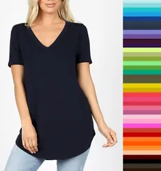 Soft Relaxed Short Sleeve Poly/Rayon T shirt. A must have for your comfort wardrobe. 55% Poly / 40% Rayon / 5% Spandex....