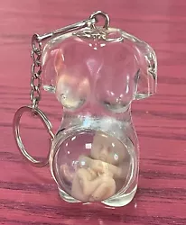 Pregnant Woman Keychain - the ultimate conversation starter. This key chain looks like the torso of a pregnant woman,...
