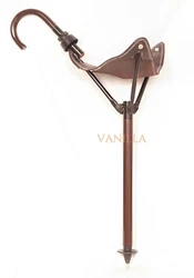 LEATHER SHOOTING STICK FOLDING SEAT CANE STOOL WALKING STICK CHAIR. ✤ Great gift for a man who is fond of fishing,...