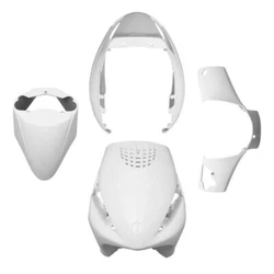Piaggio Zip à partir de 2000. en plastique blanc brillant. 1 couvre guidon.