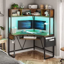 【Space-saving Corner Desk 】This corner desk make full use of your corner space, is very suitable for your bedroom...