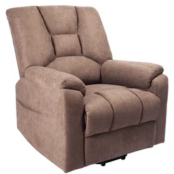 Push-back recliner design with adjustable upgraded footrest, wider armrests with curved shape, larger-size seat...