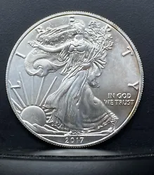2017 American Silver Eagle 1 Troy Oz .999 Fine Silver. See photos…coin pictured is shipped to you