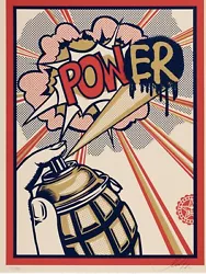 Shepard Fairey Screenprint “Power” 2010 Signed And Numbered. Mint.. Ed. 113/450Signed, numbered and dated along...