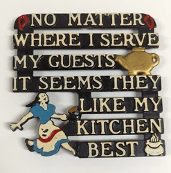 VINTAGE Kitchen Cooking Metal Trivet Wall Hanging Picture Plaque Art RARE. In great condition, ready to be used. Please...