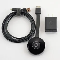 Google Chromecast (2nd Generation) HD Media Streamer Black Tested. Condition is Used. Shipped with USPS Ground...