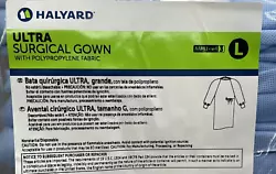 48-Piece Halyard Ultra Surgical Gown AAMI Level 3. Size: Large.
