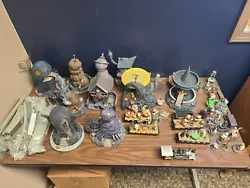 Nightmare Before Christmas figurines/houses. Almost a complete set of village including 38 total pieces, 10 houses, and...