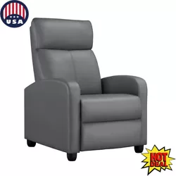 This recliner is built of high quality materials that are water-resistant and easy to clean. The upholstered faux...