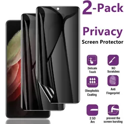 Upgraded Anti-Spy Privacy Hydrogel Screen Protector 2 x Anti-Spy Privacy Hydrogel Screen Protector. For Samsung Galaxy...