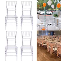 Parts for assembly of 4 chairs. Stack Quantity: 10. Acrylic Banquet Chairs. Elegance and sophistication are the...