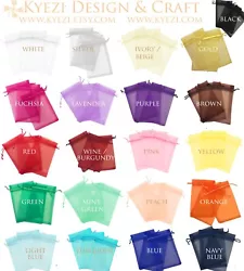 Sheer Drawstring Organza Bags. These are super high quality organza bags! Its available in a variety of beautiful...
