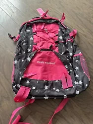 Simply Southern Pink Black Stars Multi-Zip Backpack Book Bag Hiking Bag.