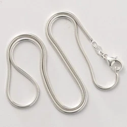 925 sterling silver snake chain necklace with rhodium finish for extra protection. /Secure with a lobster clasp. / 16