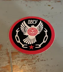 Obey Giant Vinyl Sticker Shepard Fairey. Shepard Fairey. Obey Giant. Size: 2.5” Wide Circle Sticker. Quality Ink...