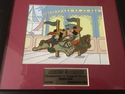 This piece is number 241/500, There are 2 pins, Minnie on the inner horse and Mickey on the outer horse. Disney...