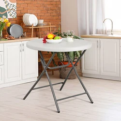 Foldable and Storage: Table legs lock in place when in a down position, but can also fold up and be put away for...