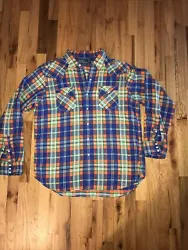 Polo, Ralph Lauren, mens long sleeve plaid flannel , shirt , XL Like new with pearl style snaps. This is nice heavy...