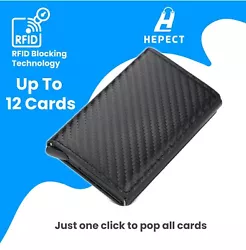 SLEEK YET SPACIOUS DESIGN: The wallet has RFID blocking technology block scanning all kind of RFID cards. Small in size...