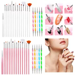 Features ---Multi Purpose: Manicure, Pedicure, Arts, and Craft ---Multiple unique brushes and a set of nail dotting...