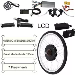 48V 1000W LCD ebike conversion kit for rear wheel. 48V 1000W motor. LCD (about Speed and power）. This electric...