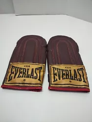 Vintage Everlast Speed Bag Gloves 4308 Genuine Leather Weighted Bar in Palm. A pair of original leather gloves in great...