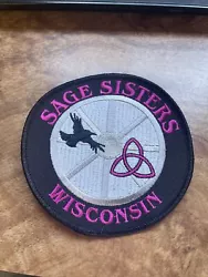 Vtg Sage Sisters WI Wisconsin Motorcycle Jacket Patch Sew On Rare Club 4” WomanGreat to add to your collection or use...