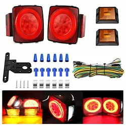 Kit includes stop, tail and turn signal lights, two amber clearance lights and wiring harness. 12V LED Trailer Light...