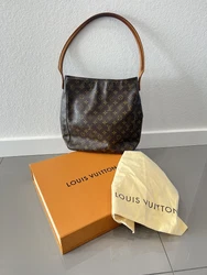LOUIS VUITTON Looping MM Monogram Shoulder Bag purse AUTHENTIC. Comes with dust cover and boxThere is some pen marks /...