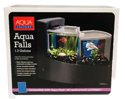 Ideal for betta and other small tropical fish. AquaCulture Aqua Falls Kit 1.3 Gallon. Serene cascading waterfall....