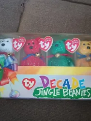 Ty Decade Jingle Beanies Set Of 4 Beanie Baby Ornaments.