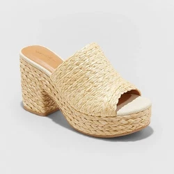•Universal Thread slip-on mule heels •3.75in block heels •Memory foam insole construction •Showcases allover...