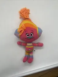 DreamWorks Trolls DJ Suki Troll Plush Toy Orange Hair Soft 10