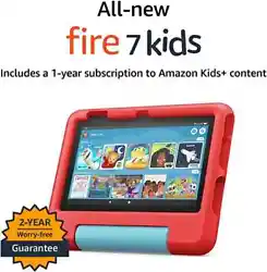 Ages 3-7, with content kids love, ad-free, Kid-Proof Case, 16 GB, (2022 release). Fire 7 Kids tablet, 7