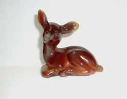Fenton Glass Caramel Swirl Fawn Deer Figurine by Mosser Made In USA Heres a beautiful Fenton fawn or deer figurine made...