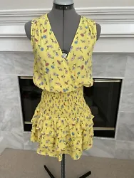 Skylar and Madison Dress. Yellow Floral. Size M.