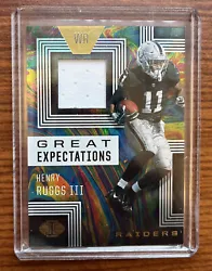 2020 ILLUSIONS GREAT EXPECTATIONS JERSEY RELIC HENRY RUGGS RAIDERS.