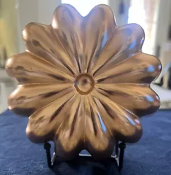 Vintage Copper Tin Cake (Jell-O) Gelatin Mold, Starburst Retro flower Fluted With Hanger. Could also use for a bundt...