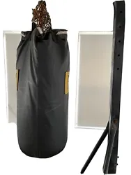 punching bag and stand.