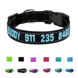 Personalized dog collars are made from the strongest and most durable materials. Embroidered design will make your dog...