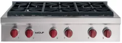 NEW, UNUSED DISPLAY MODEL WOLF PRO-STYLE SRT366 36