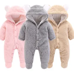 Item Type: Newborn Romper. 1PC Newborn Romper. Baby warm romper, comfortable soft fabric, warm foot protectors, no...