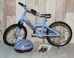 Black folding pedals with elastic to hold doll’s feet. Folding pedals for easy storage. Original box missing interior...