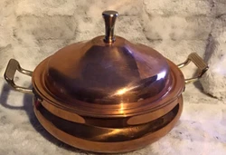 ...Some marks from age will clean off with copper polish.. but other wise is in excellent condition ....Vintage Copper...