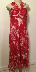 Donna Rico Red/White Silk Formal/Party/Prom 10 EUC. Dress & Lining 100% silkRuched bra & back top16” bust43” long...
